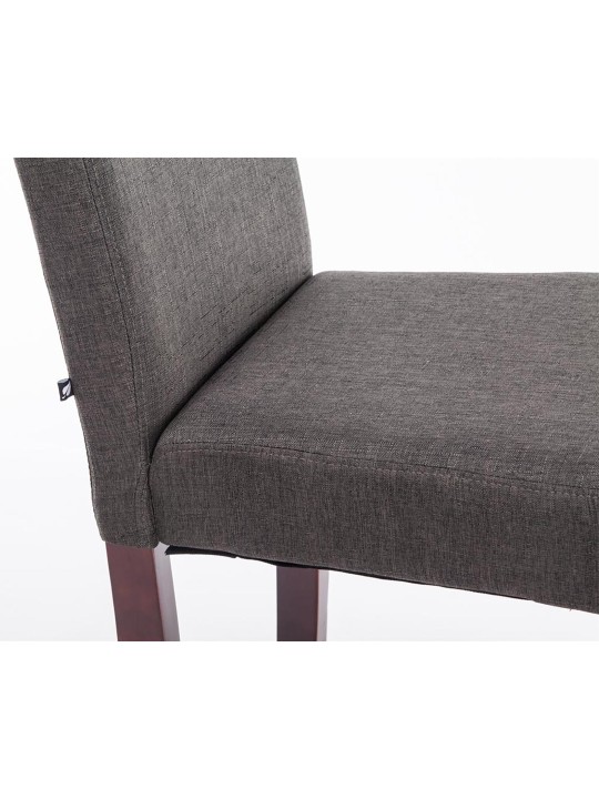 2 étkezőszékből álló Ina szövet cappuccino készlet, sötétszürke