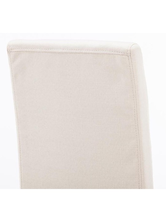 2 étkezőszékből álló Ina szövet cappuccino készlet, krém