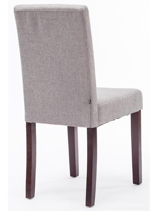 4 db étkezőszékből álló Ina szövet cappuccino készlet, világosszürke