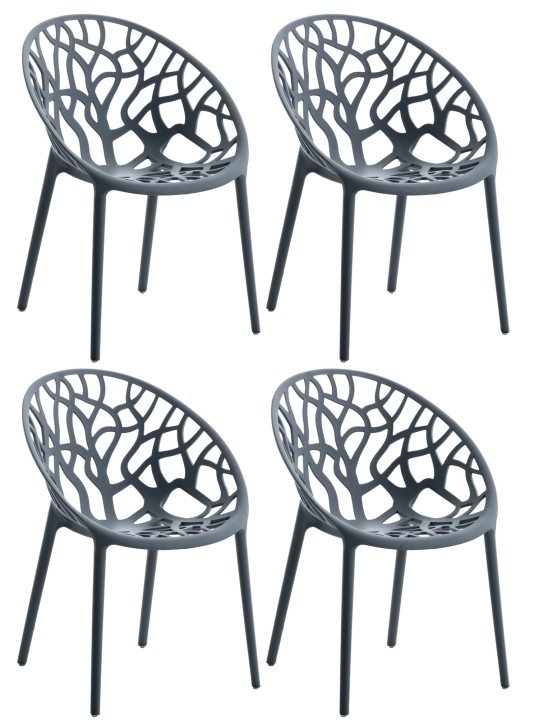 4 db Hope szék készlet, antracit