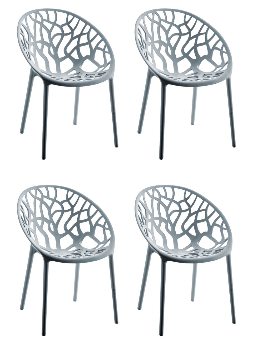 4 db Hope szék készlet, szürke