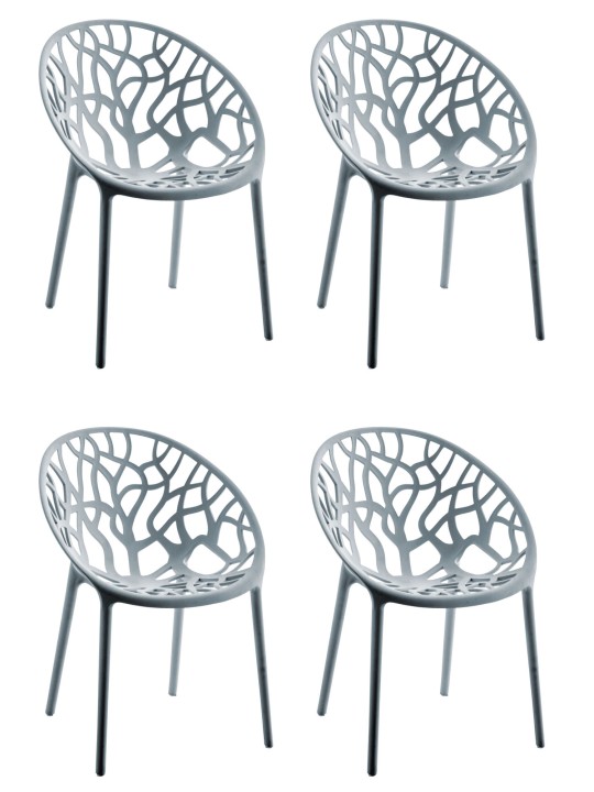 4 db Hope szék készlet, szürke