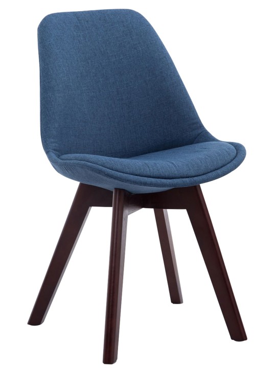 4db látogatói szék szett Borneo V2 dió szövet, kék