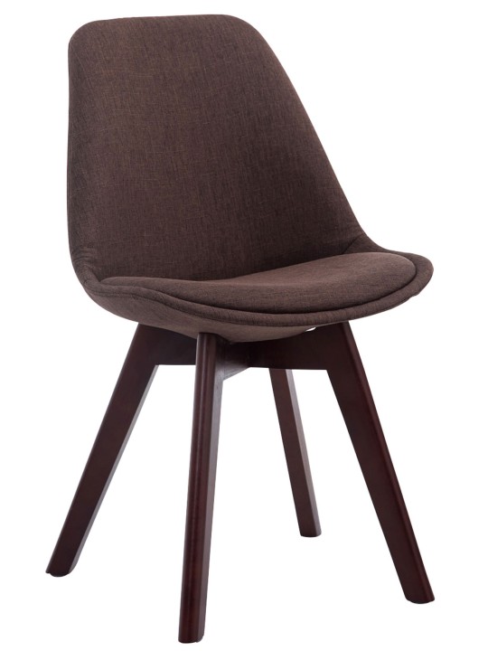 4db látogatói szék szett Borneo V2 dió szövet, barna