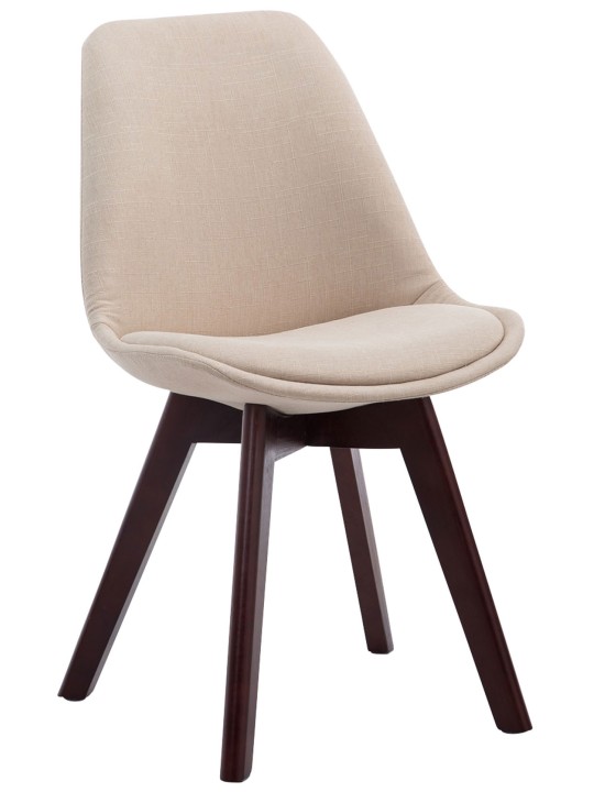 4db látogatói szék szett Borneo V2 dió szövet, krém