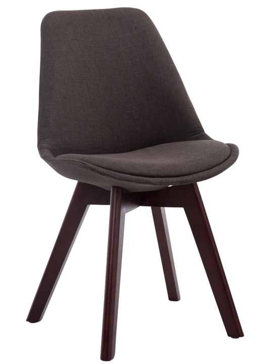 4db látogatói szék szett Borneo V2 dió szövet, sötétszürke