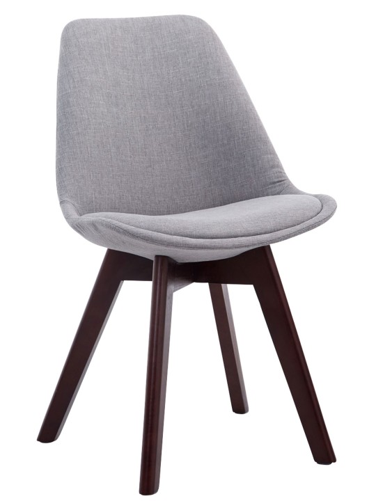 4db látogatói szék szett Borneo V2 dió szövet, szürke