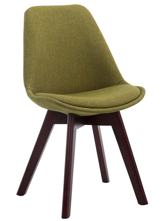 4db látogatói szék szett Borneo V2 dió szövet, zöld