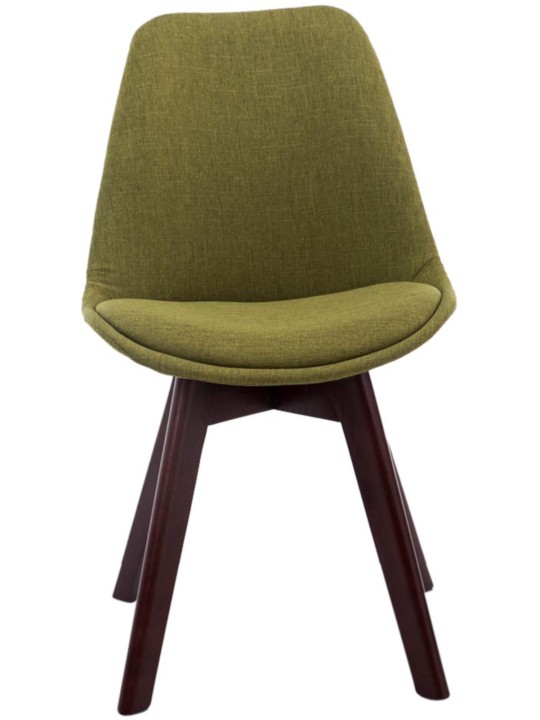 4db látogatói szék szett Borneo V2 dió szövet, zöld