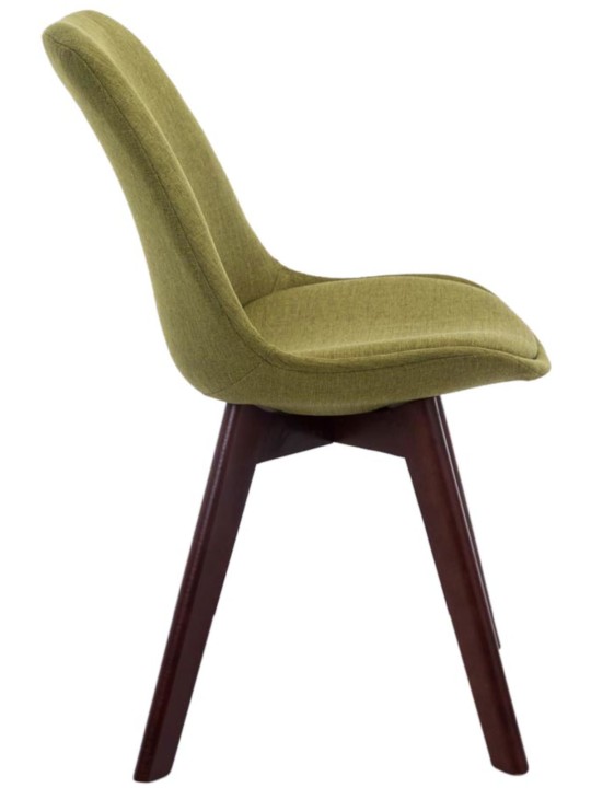 4db látogatói szék szett Borneo V2 dió szövet, zöld