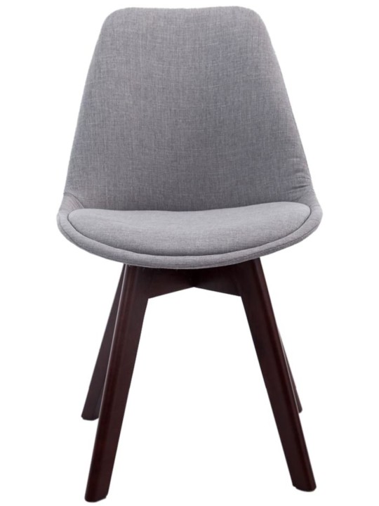 4db látogatói szék szett Borneo V2 dió szövet, szürke