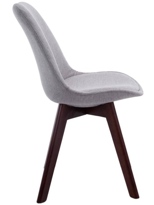 4db látogatói szék szett Borneo V2 dió szövet, szürke