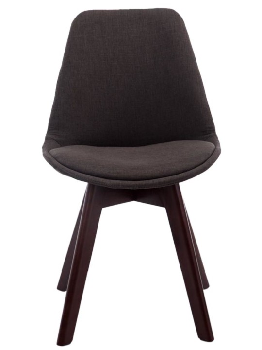 4db látogatói szék szett Borneo V2 dió szövet, sötétszürke