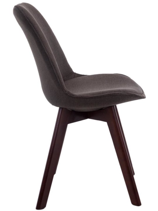 4db látogatói szék szett Borneo V2 dió szövet, sötétszürke