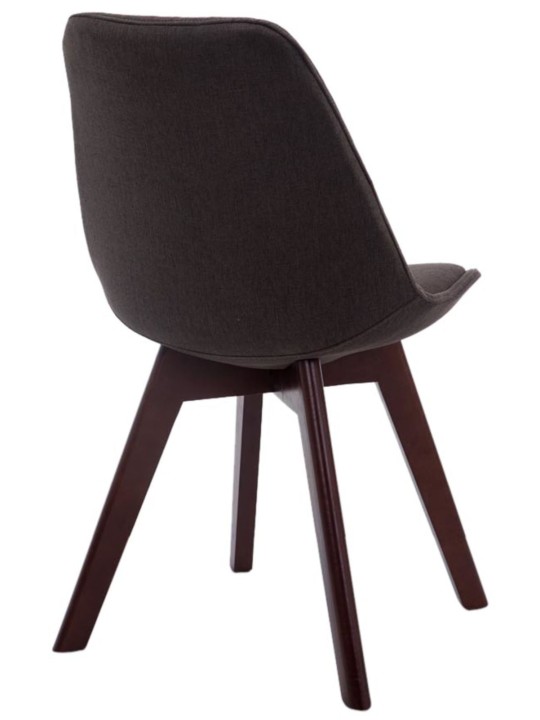 4db látogatói szék szett Borneo V2 dió szövet, sötétszürke