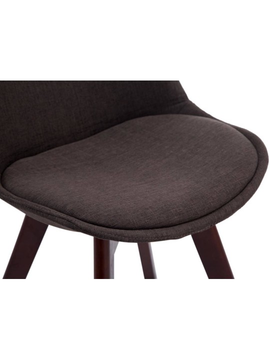 4db látogatói szék szett Borneo V2 dió szövet, sötétszürke