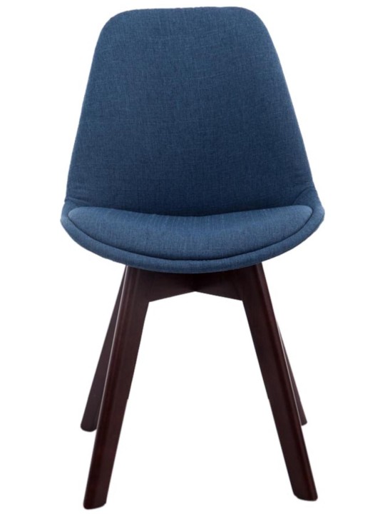 4db látogatói szék szett Borneo V2 dió szövet, kék