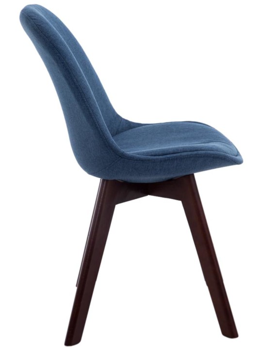 4db látogatói szék szett Borneo V2 dió szövet, kék