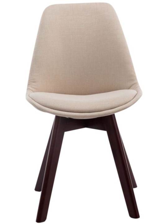 4db látogatói szék szett Borneo V2 dió szövet, krém