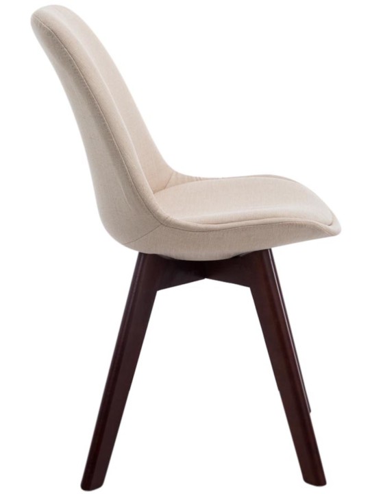 4db látogatói szék szett Borneo V2 dió szövet, krém