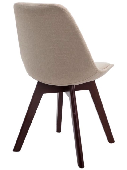 4db látogatói szék szett Borneo V2 dió szövet, krém