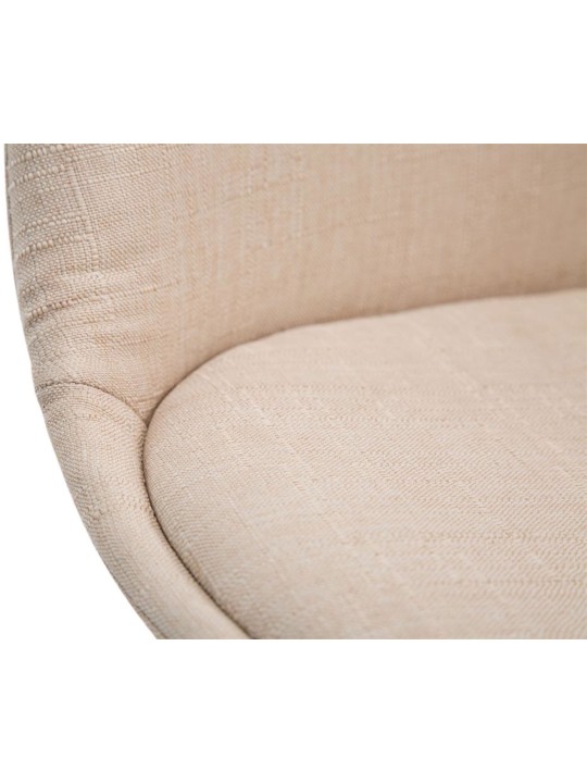 4db látogatói szék szett Borneo V2 dió szövet, krém