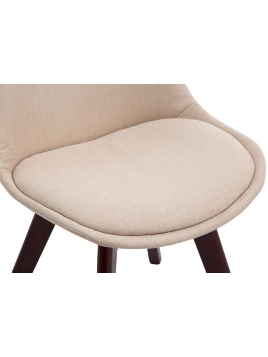 4db látogatói szék szett Borneo V2 dió szövet, krém