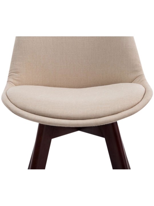 4db látogatói szék szett Borneo V2 dió szövet, krém