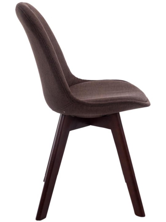 4db látogatói szék szett Borneo V2 dió szövet, barna