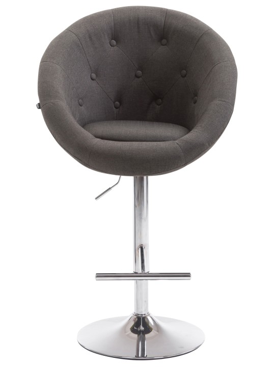 Bárszék London V2 szövet króm, sötétszürke