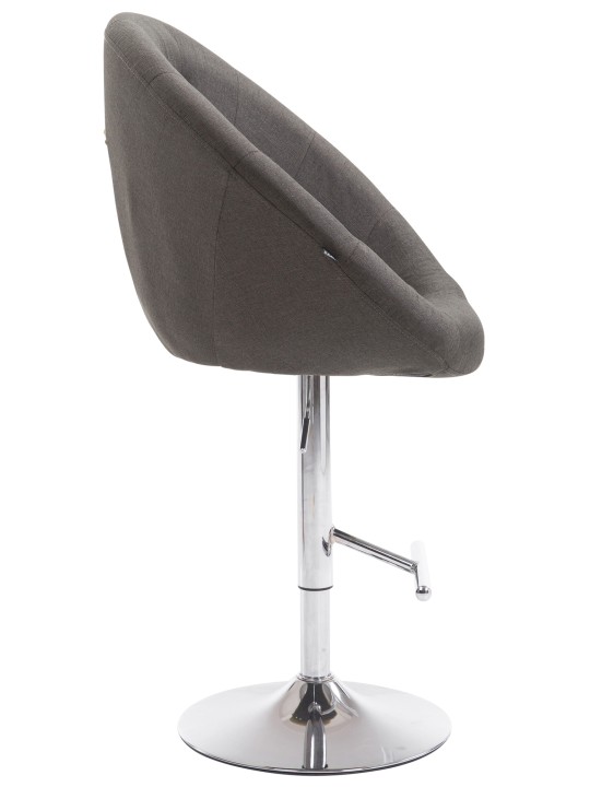 Bárszék London V2 szövet króm, sötétszürke