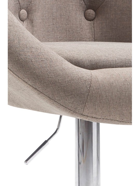 Bárszék London V2 szövet króm, taupe