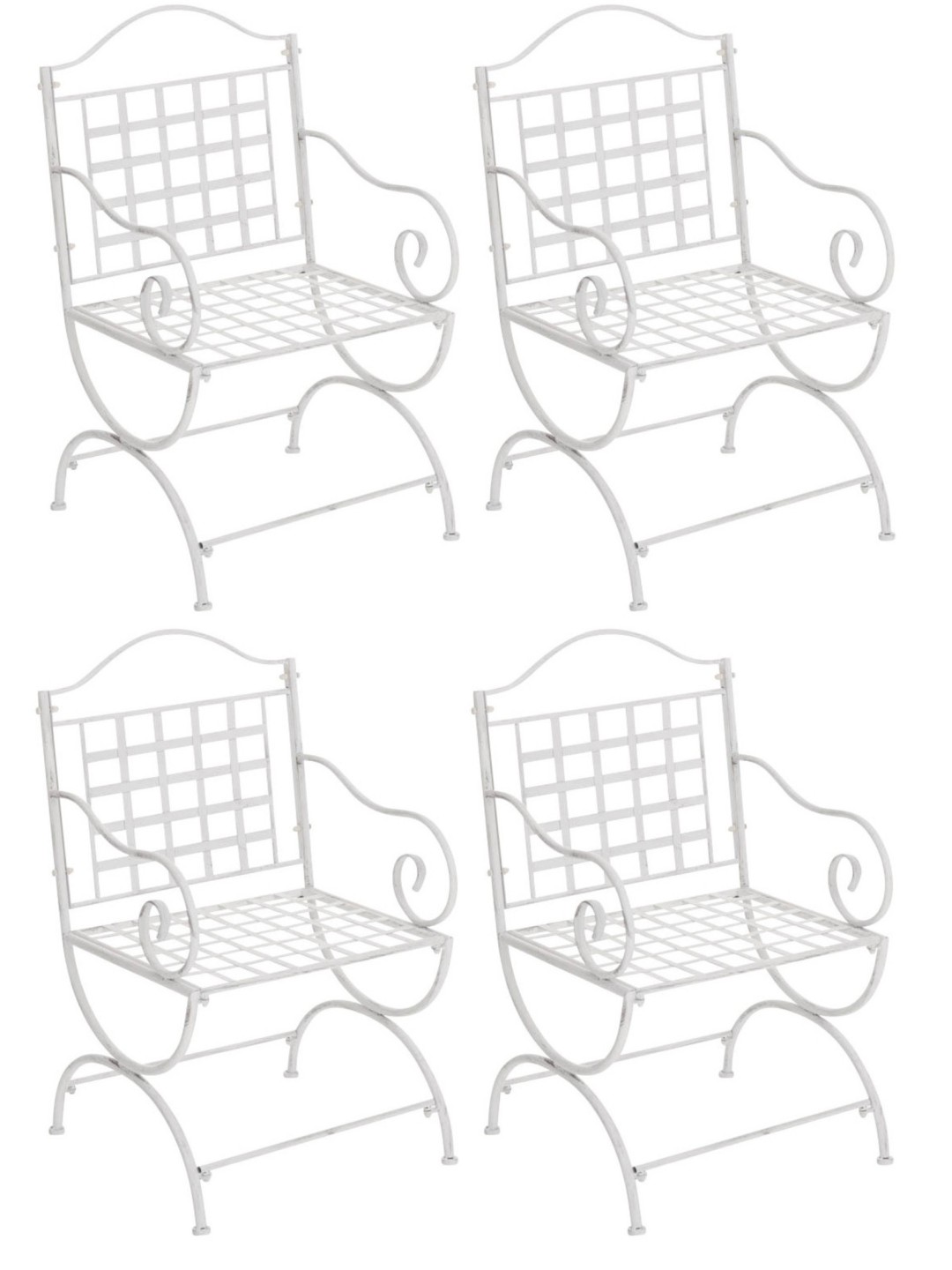 4 db Lotta szék készlet, antik fehér