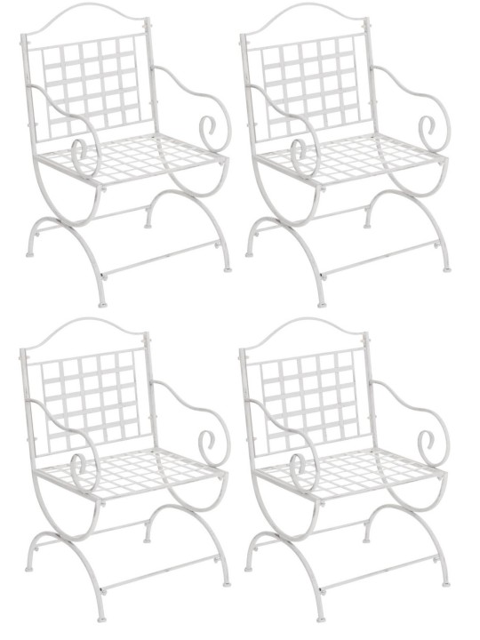 4 db Lotta szék készlet, antik fehér