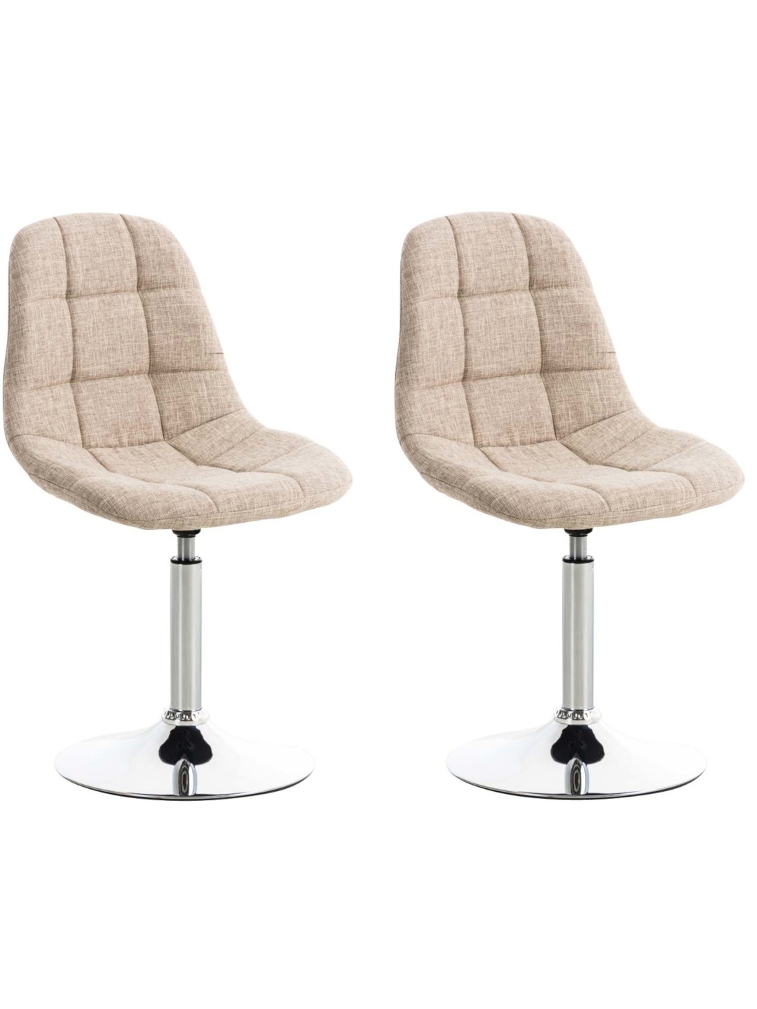 2 székből álló Emil szövet készlet, krém