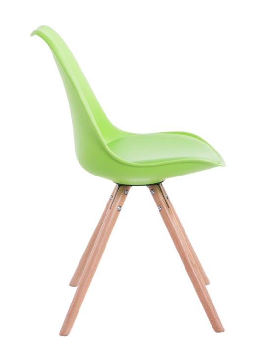 4db szék szett Toulouse műbőr kerek natúr, zöld