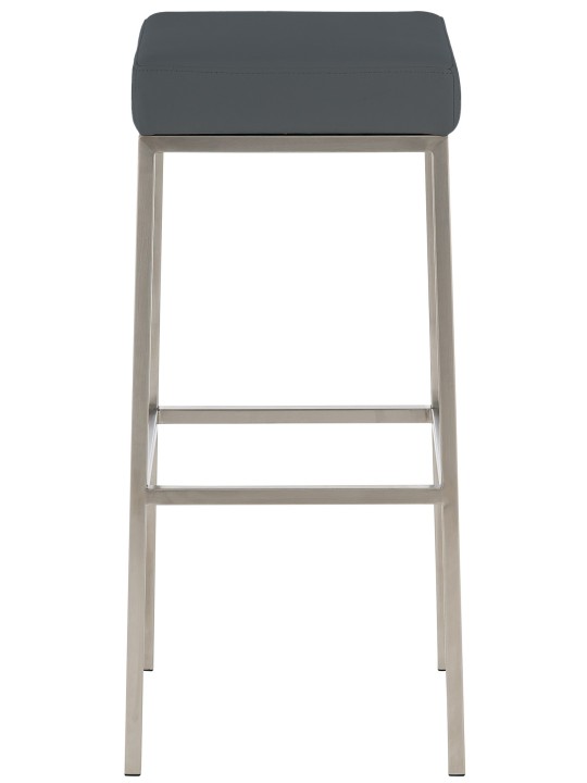 2 bárszék készlet Montreal 85 műbőr rozsdamentes acél, szürke