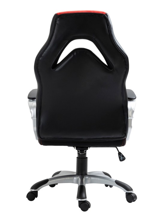 Foxton műbőr irodai szék, fekete/piros