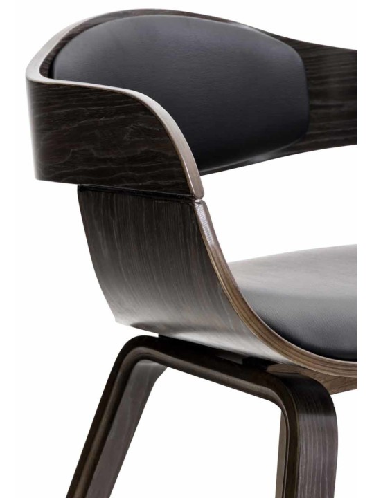 2 db Kingston műbőr szék készlet, fekete/szürke