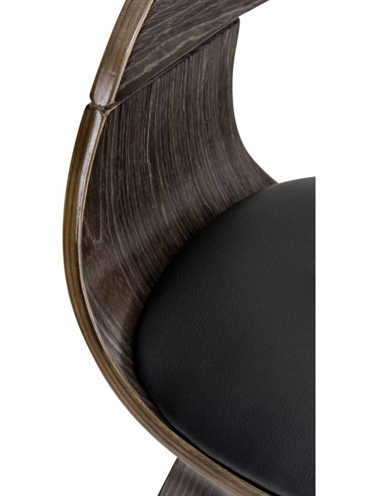 2 db Kingston műbőr szék készlet, fekete/szürke