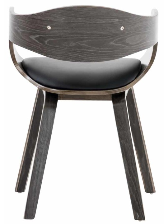 2 db Kingston műbőr szék készlet, fekete/szürke