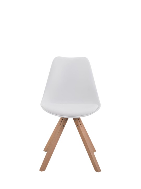 4 db székből álló szett Toulouse műbőr Natura Square, fehér