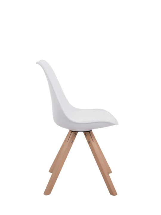 4 db székből álló szett Toulouse műbőr Natura Square, fehér