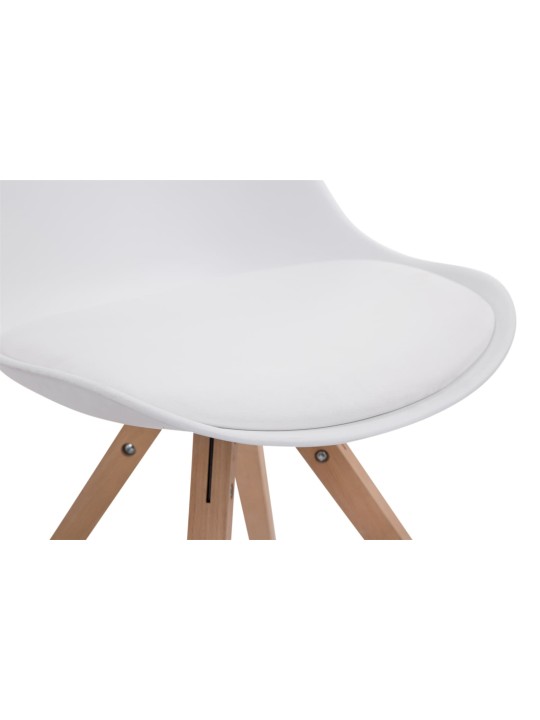 4 db székből álló szett Toulouse műbőr Natura Square, fehér