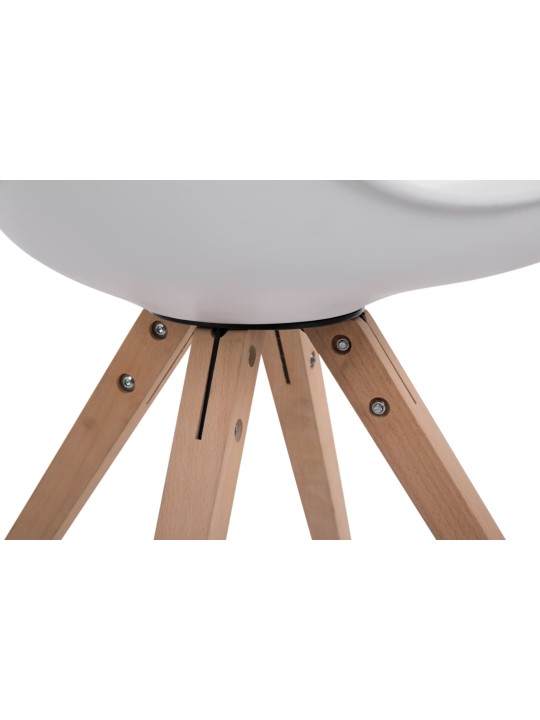 4 db székből álló szett Toulouse műbőr Natura Square, fehér