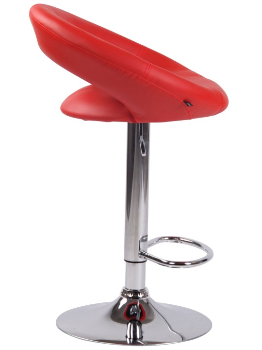 2 db bárszék szett Olinda műbőr króm, piros