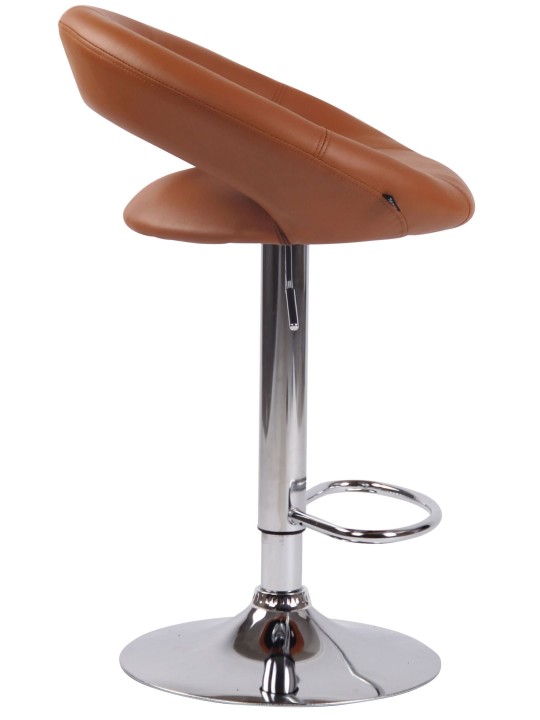 2 db bárszék szett Olinda műbőr króm, világosbarna