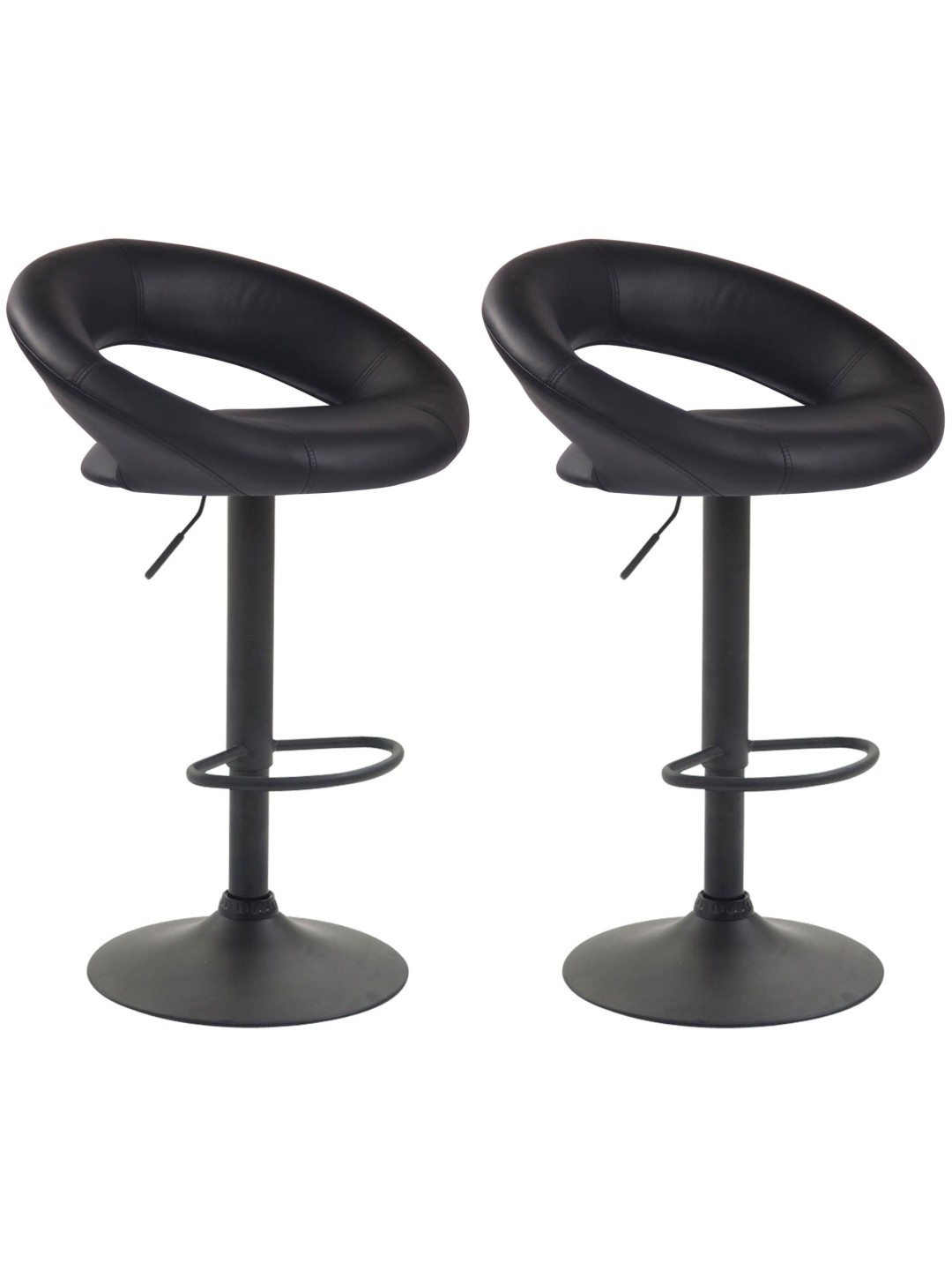 2 db bárszék szett Olinda műbőr, fekete