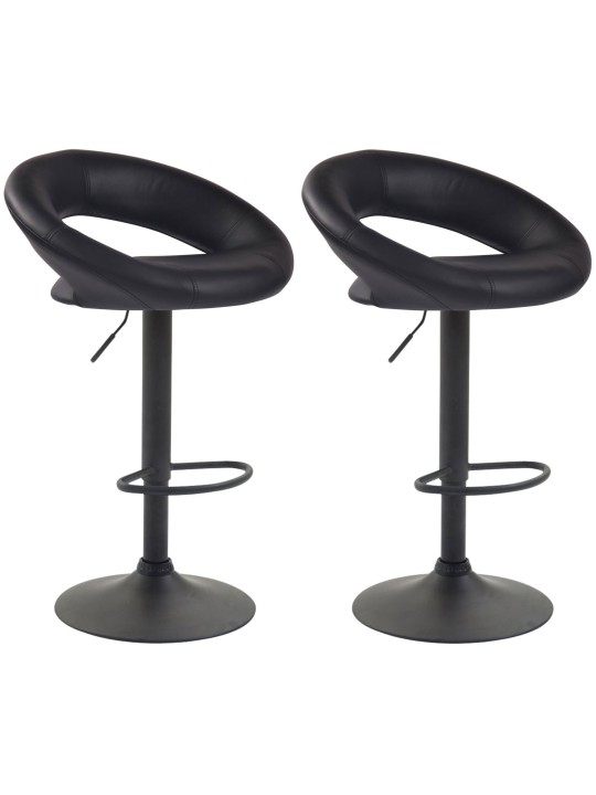 2 db bárszék szett Olinda műbőr, fekete