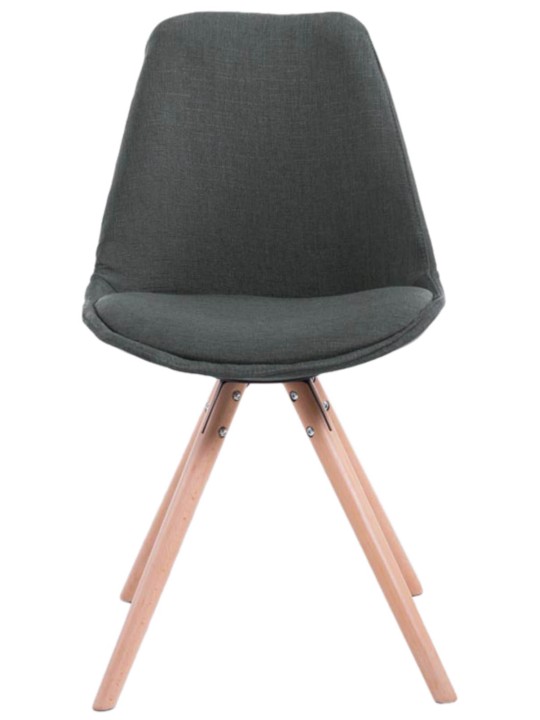 4 székből álló szett Toulouse szövet Natura kerek, sötétszürke